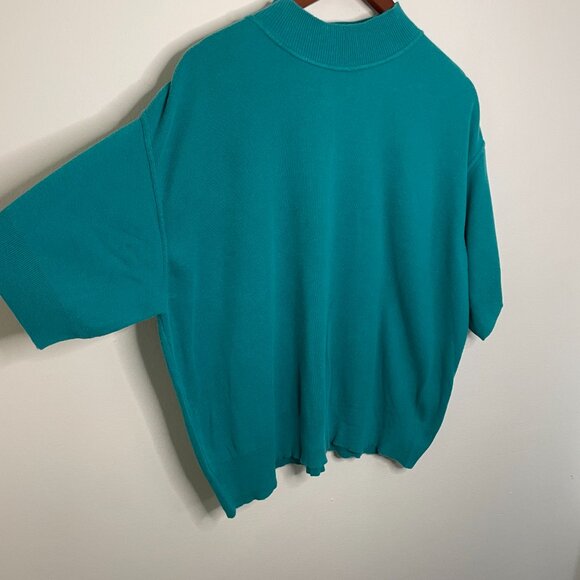 Vintage 80s BFA Classics 100% Cotton Short Sleeve Knit Sweatshirt 2X - Picture 5 of 11